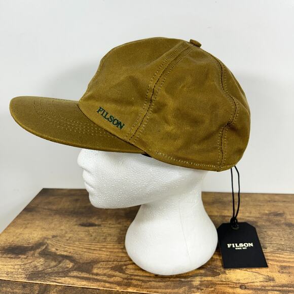 FILSON INSULATED TIN CLOTH CAP DARK TAN L USA Made - Picture 4 of 15